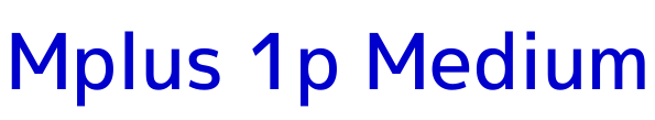 Mplus 1p Medium шрифт